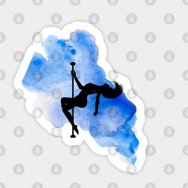 In Blue Splash - Poledance art Sticker by LifeSimpliCity